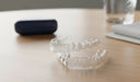 Transparent dental retainers ready for use