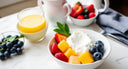 Soft cottage cheese and berries arranged for an aligner-friendly breakfast.