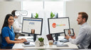 Customer service agents for Sporting Smiles and NewSmile assisting clients online