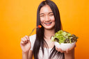 Eating salad safely with braces