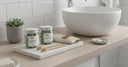 Eco-friendly oral care routine featuring toothpaste tablets