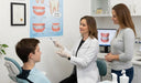 Dental professional explaining the role of retainers before braces