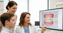 Orthodontist explaining nighttime aligner process