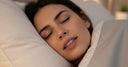 Person sleeping comfortably while wearing a NewSmile night guard