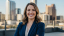Texas professional smiling confidently with clear aligners