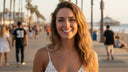 alifornian smiling confidently with clear aligners