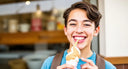 Eating ice cream safely with braces