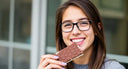 Eating chocolate safely with braces