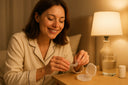 Storing dental night guard in case