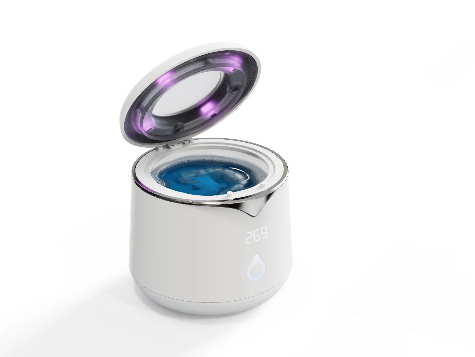 Compact ultrasonic cleaner